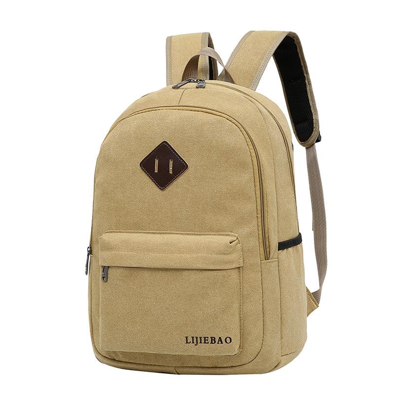 

Холщовый рюкзак, школьный рюкзак для старшеклассника, повседневный дорожный рюкзак большой вместимости хаки