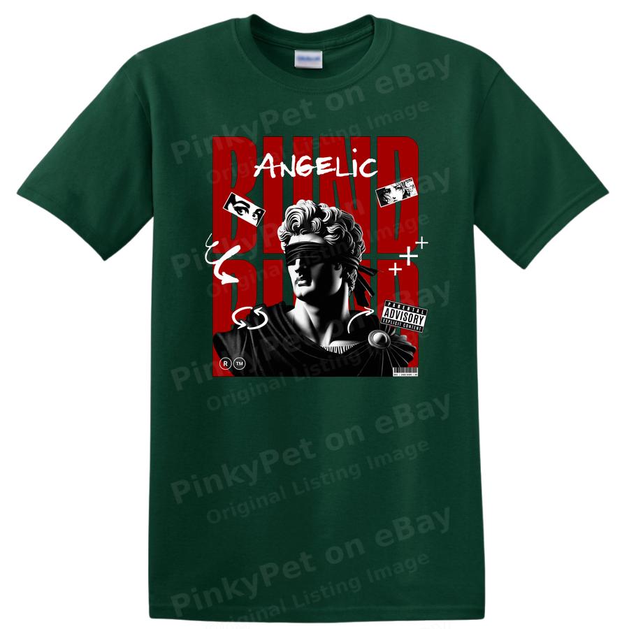 Blind Angelic Statue Graphic T Shirt for Art Lovers and Streetwear Tee