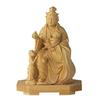Wooden Buddha Statue Kishimojin Child Rearing and Safe Childbirth Boxwood Wood Carving Miniature Buddha Statue Amulet Width [Guardian Deity]