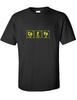 Coffee T-Shirt Funny Yellow Periodic Table Science Caffeine Black Cotton Shirt