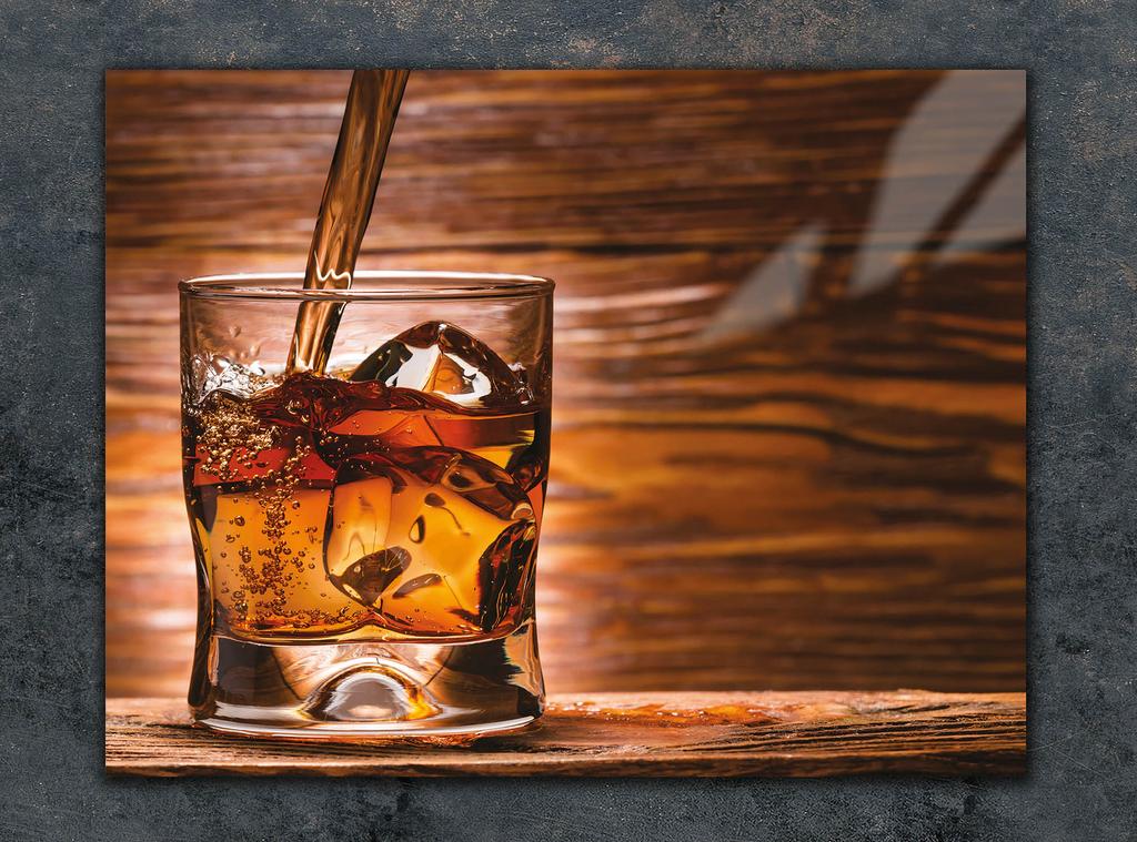 SZKLANA DESKA DO KROEJNIA 30x22 WHISKY