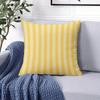 Sunny Stripe Square Jacquard Pillow Cover for Sofa Office Waist Cushion Cover Home Decorative Pillowcase