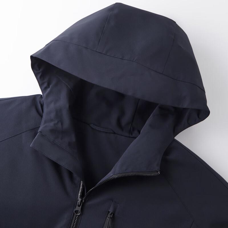 Shanshan Men's Hooded Fleece-Lined Windproof Jacket