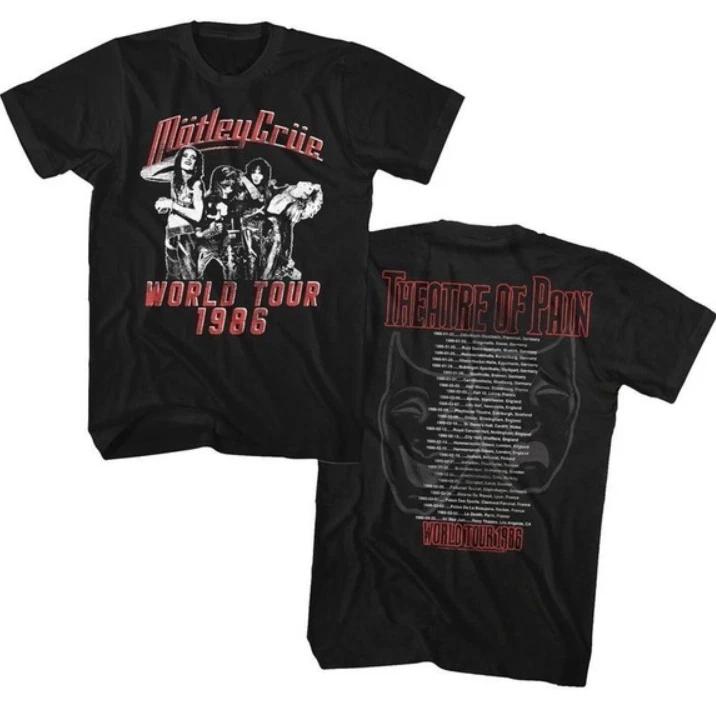 Motley Crue Theatre Of Pain Tour T- Shirt 2 Sided L