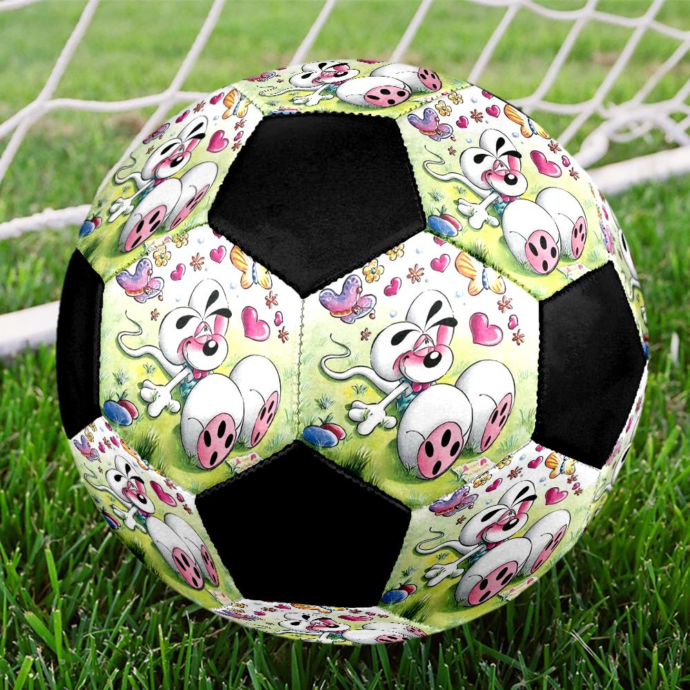 Diddl Cute Indoor Soccer Ball Colorful Machine Stitched PVC Size 5 Team Training Competition Ready Durable High-Bounce Cool Sports Gift