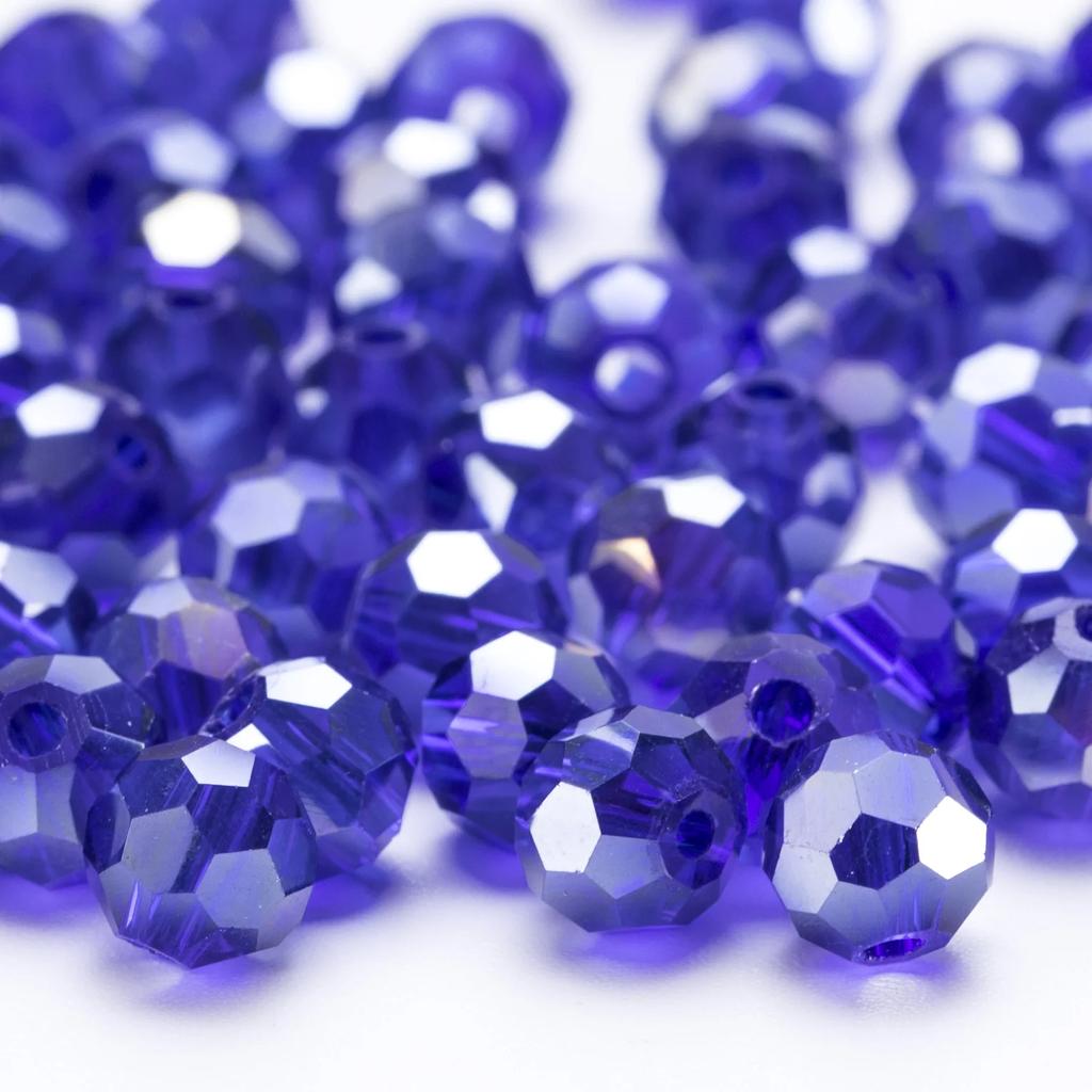 3 4 6 8mm AB color Round Crystal Beads Faceted Transparent Glass Bead Loose Spacer Bead for Jewerly Making DIY Bracelet Necklace