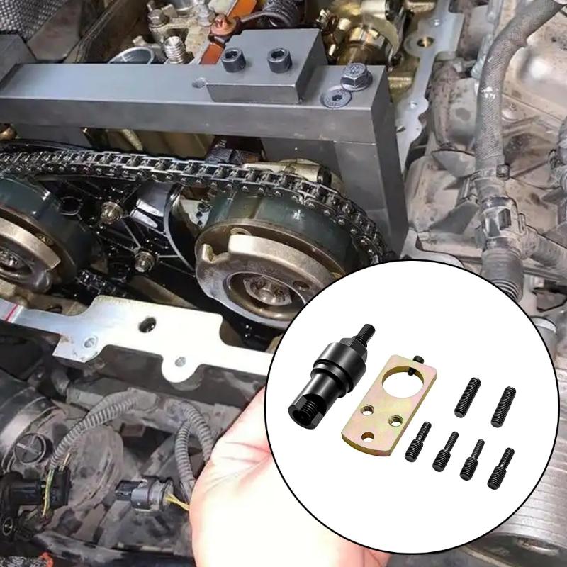 Engine Timing Guide Pin Removal Tool Set, Metal Cylinder Head Remover with Threaded Components for Timing System Maintenance Tasks