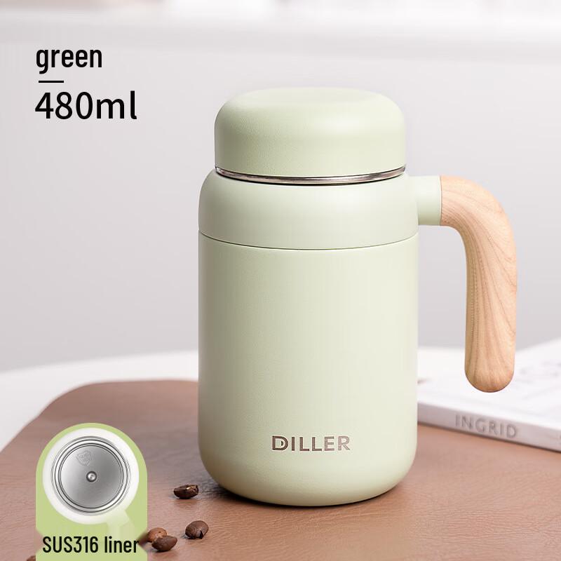 Dilebaier Stylish Stainless Steel Insulated Mug with Handle