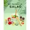 Kitchen Pretend Play Toys Simulation Food Accessories Pizza Salad Dessert Set Educational Toy for Toddler 3+