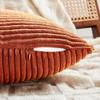 2pcs Bohemian Style Corduroy Striped Pillowcases 18x18 Inch Stripes for Sofa, Bedroom, Living Room - Fall Home Decor, Decorative Pillowcases