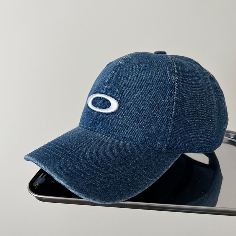Washed Retro Denim Baseball Cap With Embroidery Design And Wide Brim Daily For