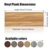 10pc Self-adhesive Wood Grain Floor Wall Sticker Modern Style PVC Living Room Toilet Kitchen Home Floor Decor Waterproof Sticker