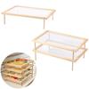 Stackable Wooden Herb Drying Rack with Net for Pasta and Food Drying Use
