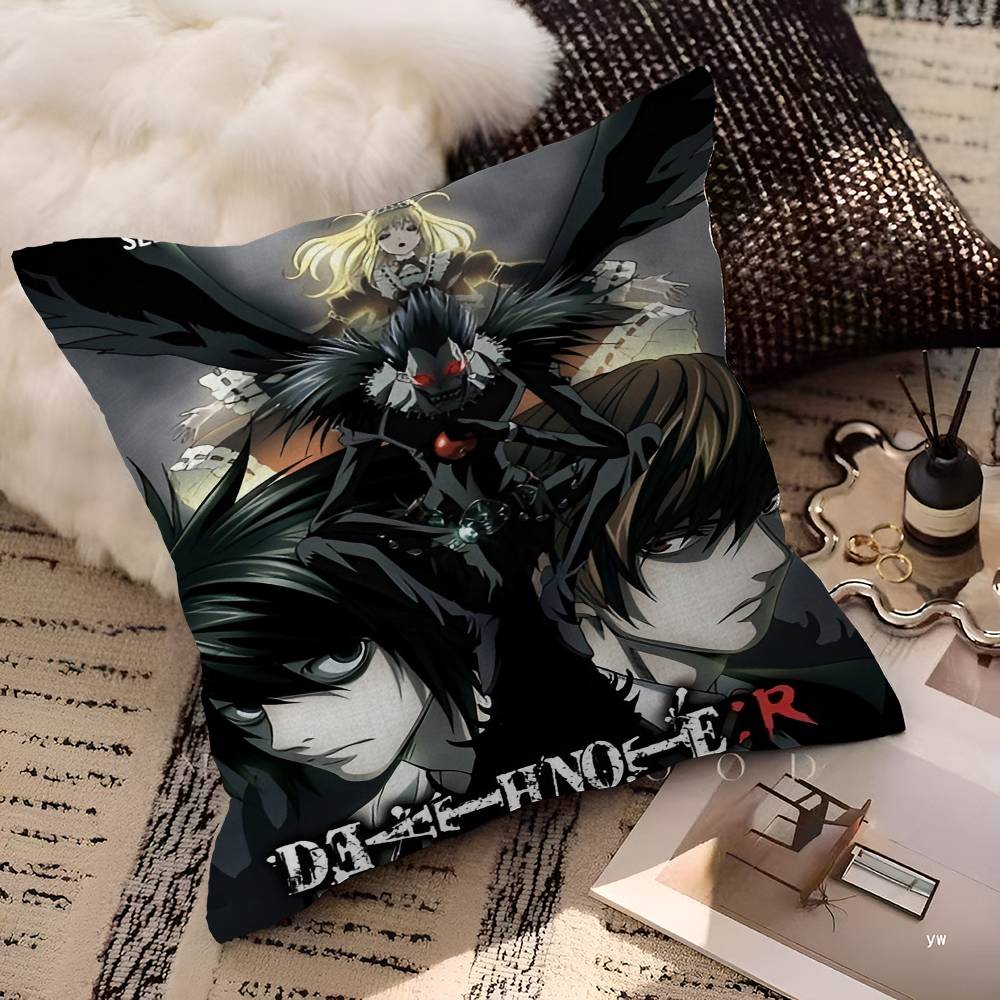 Anime Death Note Cushion Cover Inches Farmhouse Decor Home Throw Pillow Covers for Couch Decorations