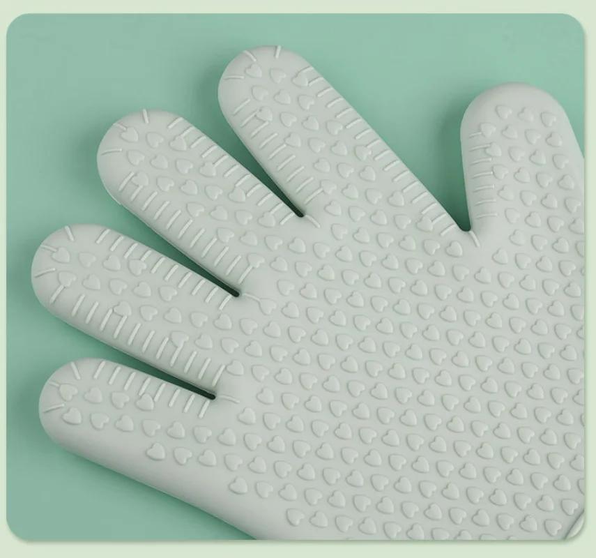 1 Hand Bake Silicone Gloves Microwave Oven Baking Gloves Kitchen Anti-scald Anti-slip Silicone BBQ Oven Pot Holder Cooking Glove