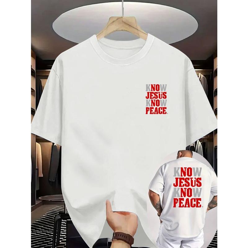European Sizes Summer New Men's Casual Printed T-shirt with Ribbed Crew Neck and Short Sleeves