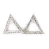 Les Trésors De Lily [M8813] - Boucles Argent 'Triangles' blanc - 11x11 mm (rhodié)