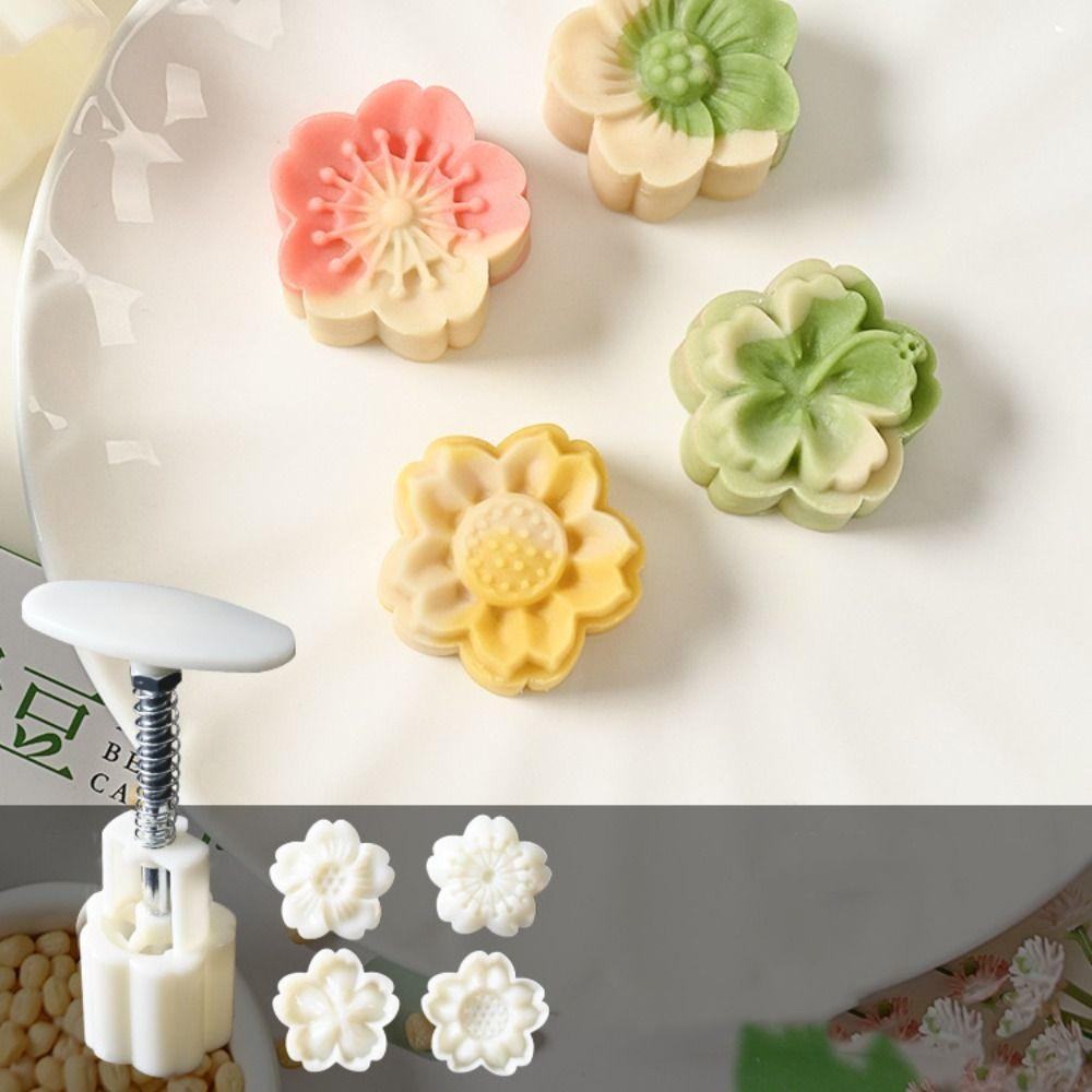 DIY Hand Press Pastry Mold Plastic Moon Cake Maker Baking Tools Moon Cake Mold  Ice Skin Mooncake
