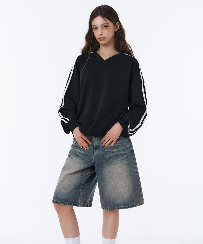 RANDOMOFF Btb : Wave Washing Bermuda Shorts [Blue Core]