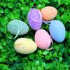 6 Pcs/set Brightly Colored Easter  Eggs Lightweight Simulation Egg Pandent With Rope Reusable Diy