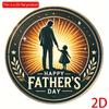 2d flat 20*20cm, Father'S Day Retro Style Circular Wooden Sign, Perfect for Bedroom And Living Room Decoration, Ideal Gift for Friends And Family.