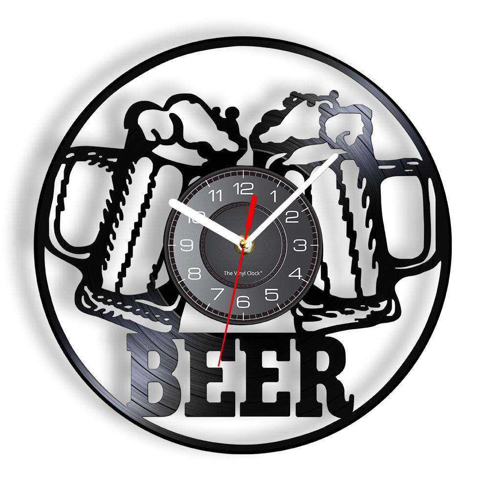 It s Always Five O Clock Somewhere Wine O Clock Only 5 Wall Watch Made Of Real Vinyl Record Wall Clock Wine Lover Man Cave Gift