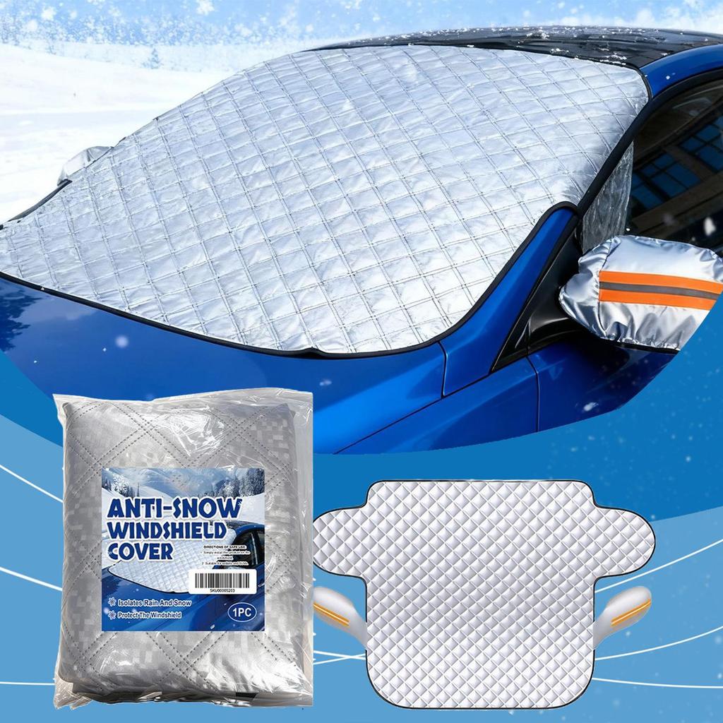 Windshield Cover Waterproof Foldable Windproof Blanket Car Snow Cover For Winter Frost Rain Sun Exterior Protection Outdoor Cold