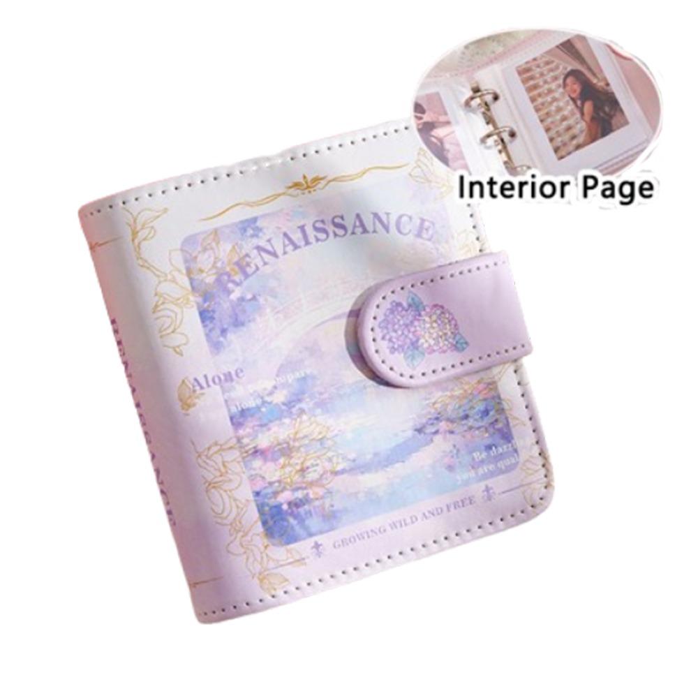 Vintage Card Storage Booklet Retro Picture Album Mini 3-Ring Photo Album Holds  Packaging Supplies