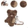Plush Bear Backpack Stuffed Animal Toy for Photo Prop Valentine's Day Women Gift