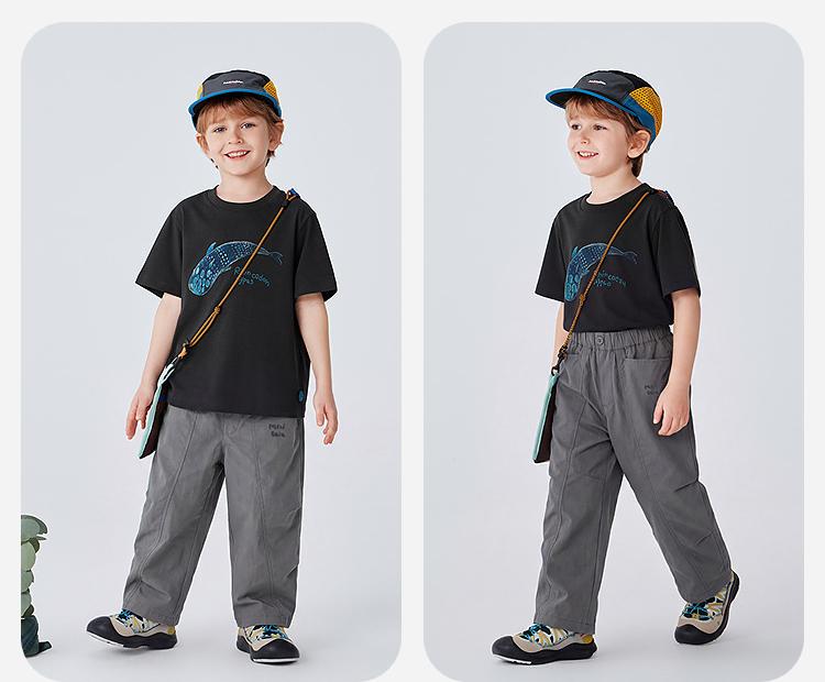 Mini Balabala Boys' and Girls' Outdoor Leisure Paratrooper Pants with Adjustable Legs 2026 Summer New Style