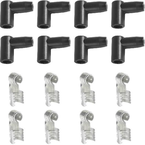 8 Pack Spark Plug Boot,Car Accessories Spark Plug Wire Kit,Spark Plug Wire Ends And Boots,HEI Distributor And Coil Boot Ignition Wire Set,Fits 6-10Mm
