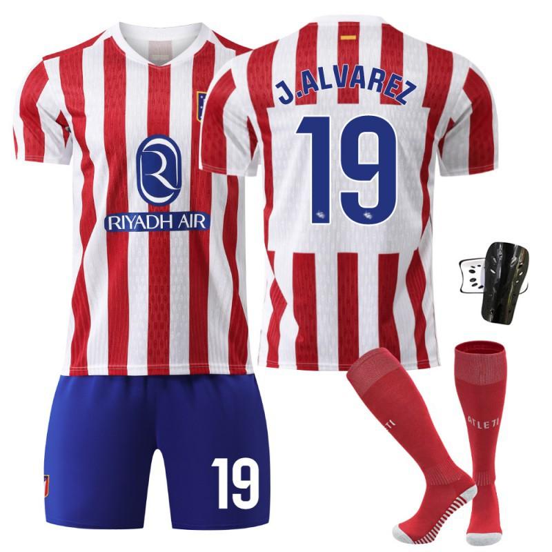 

2025-26 Atletico Madrid Home No. 7 Gretzman Jersey Children s Clothing Football Uniform Set 19 Alvarez S