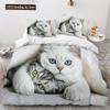 3D Animal Cat Quilt Cover 3D Large Printed Double Size Quilt Cover Bedding Set Single Set