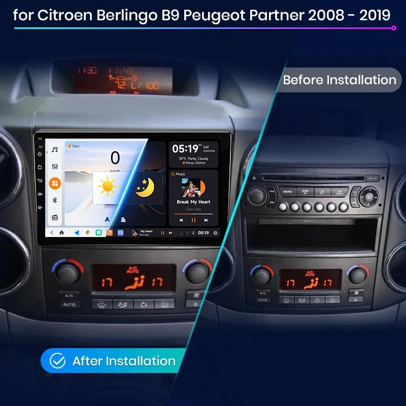 JIUYIN For Citroen Berlingo B9 Peugeot Partner 2008-2019 Car Radio Multimedia Navigation 2din Android Autoradio CarPlay Stereo