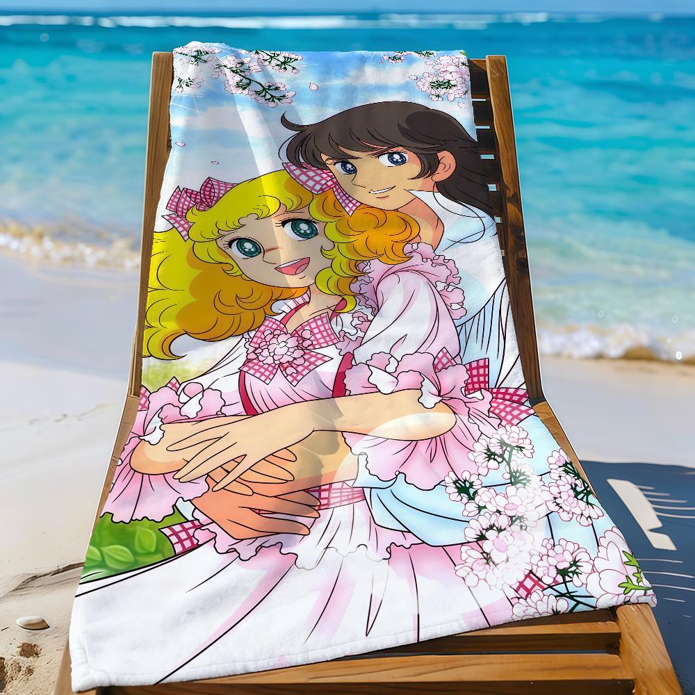 Comic Candy Candy Towel Beach Towel Travel Lightweight Skin Friendly for Pool Beach Camping Cruise Summer