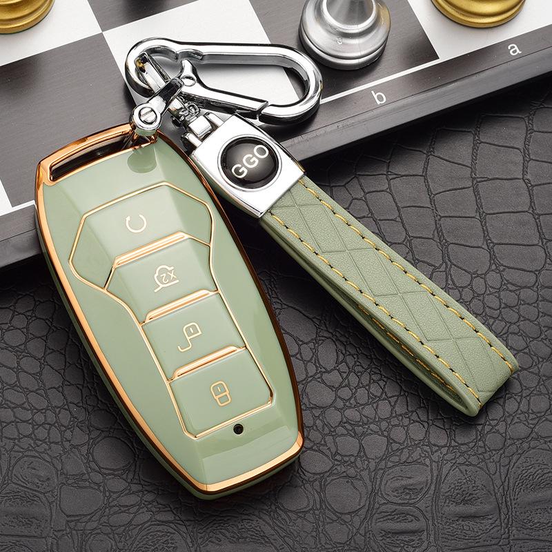 BYD Car Key Cover: Compatible with Qin PLUS, Tang DMI, Dolphin, E2, Song Pro, QinHan EV, E6, and Yuan Models.