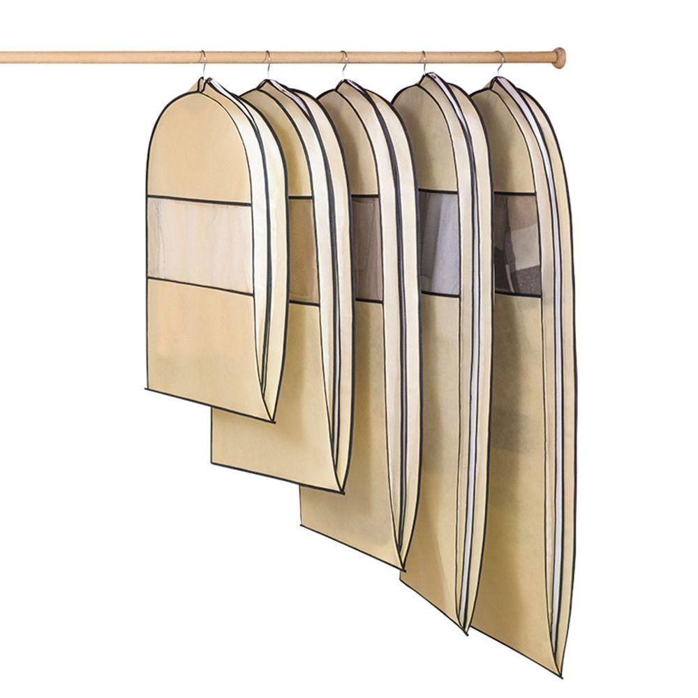 Foldable Clothes Compression Storage Bag Transparent Hanging Garment Protector  Clothes