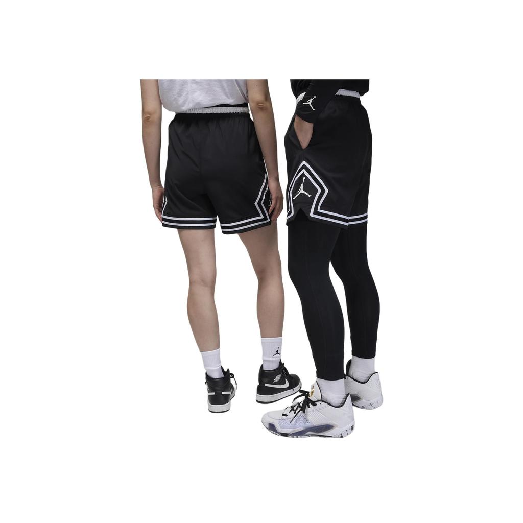 Jordan Striped Lace-Up Straight-Fit Casual Shorts Unisex Bottoms Black FQ2990-010