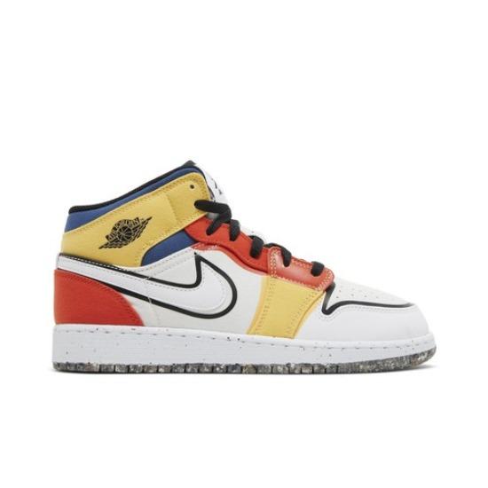 Air Jordan 1 Mid SE GS Çok Renkli Kanvas DV1316-100