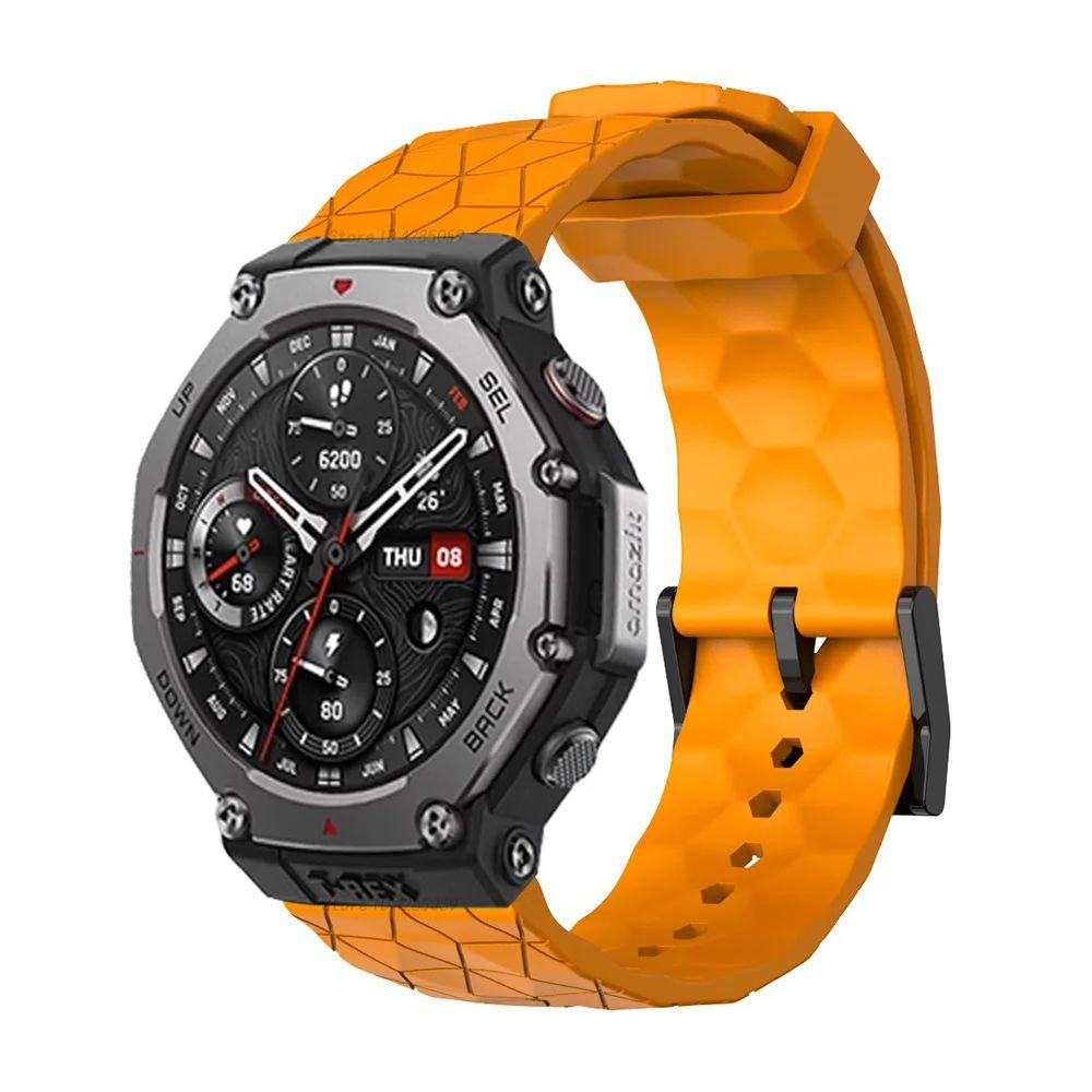 Szilikon szíj Amazfit T-Rex 3 okosórához Sport csere csuklópánt Amazfit T rex 3-hoz Futball mintás karkötő Correa