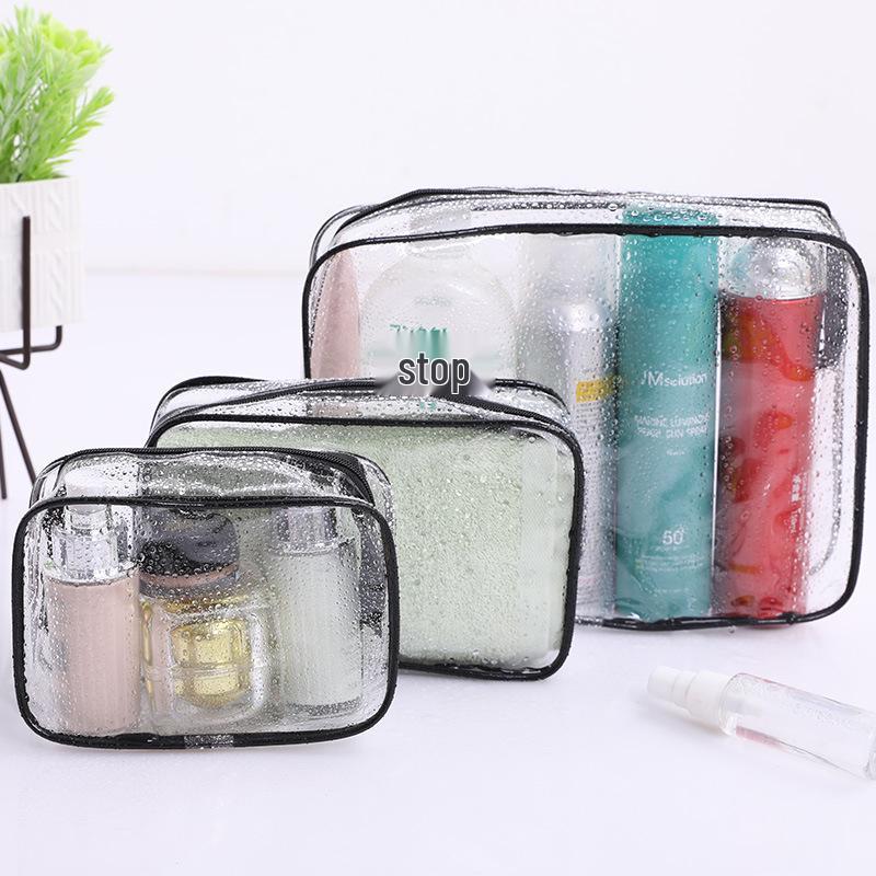 Clear Waterproof Travel Toiletry Bag - Portable, Durable PVC Cosmetic Organizer