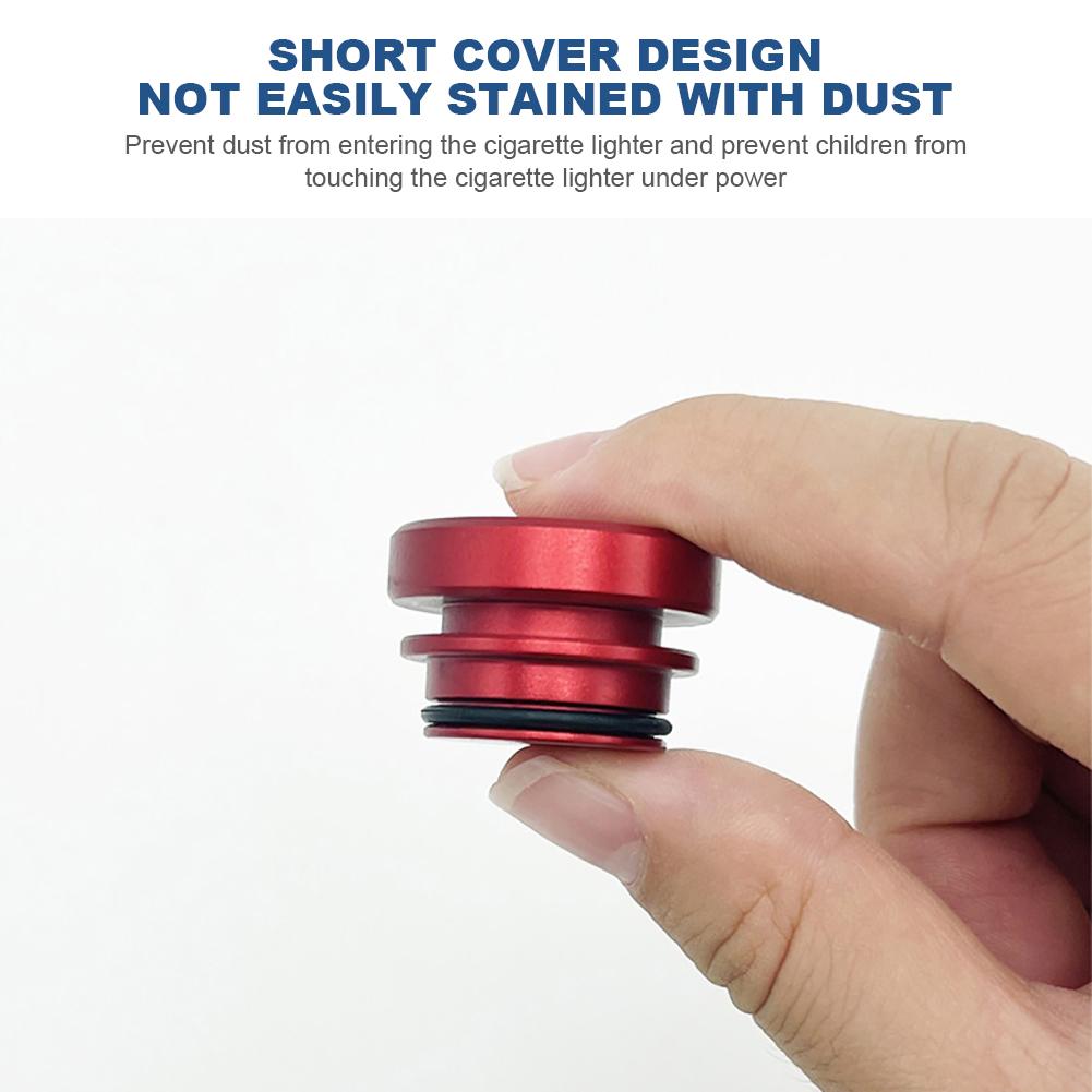 2 ks Zátka tlačítka zapalovače do auta Kryt protiprachový Kryt zásuvky Napájecí zásuvky Hliníková slitina Krytka tlačítka zapalování pro univerzální auto