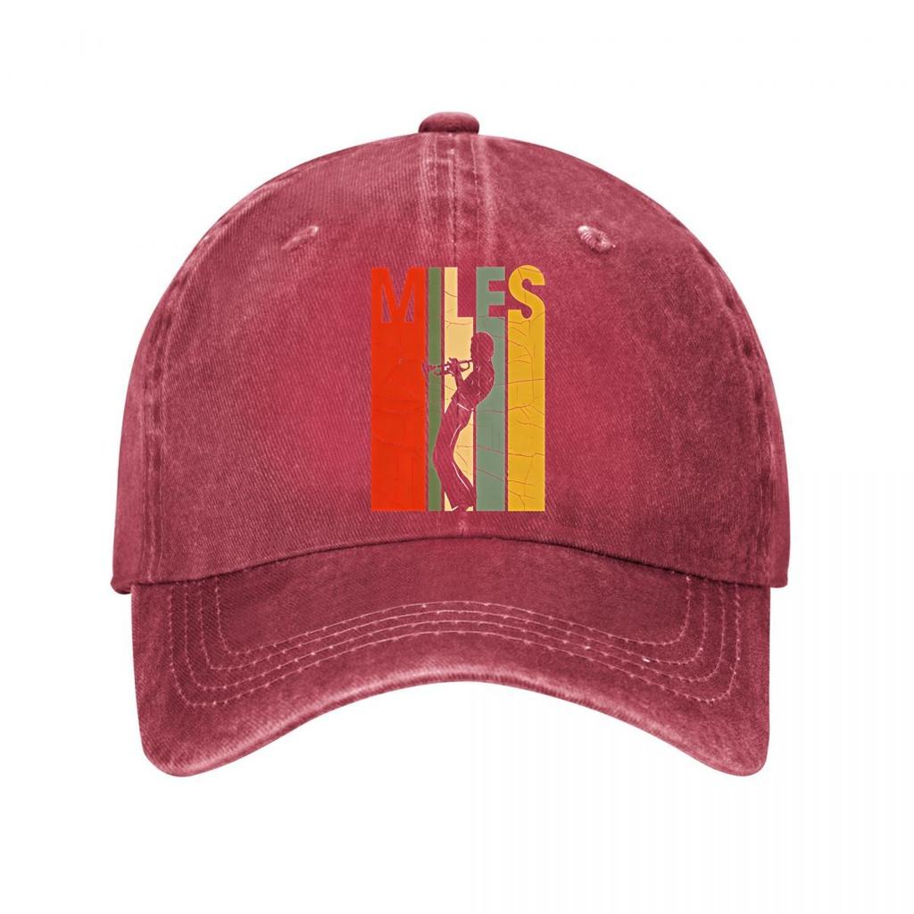 Berretto da baseball grafico vintage Miles Berretto da baseball lavato