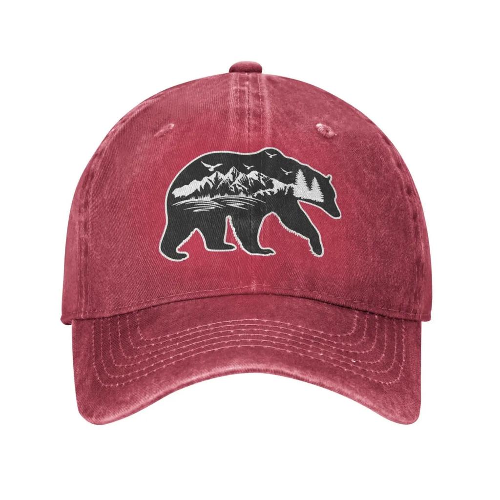 Bear Mountain Baseball Cap for Men and Women Vintage Adjustable Dad Hat Washed Cotton Outdoors Hat