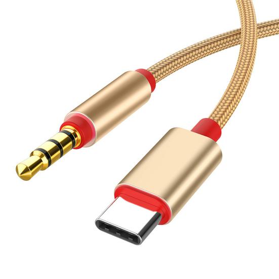 Type-C to 3.5mm Car Headphone Jack HiFi Audio Adapter Connector Converter Cable