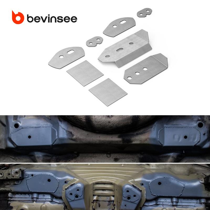BEVINSEE Steel Rear Subframe Reinforcement Plate Kit for BMW E46 1999-2006, for Street/Track Use