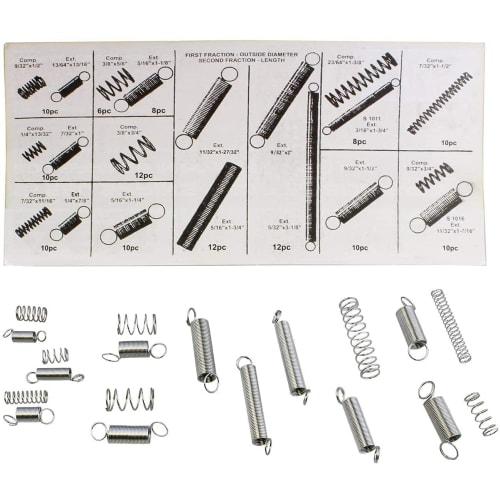 20 Types of Compression and Tension Springs, Coil Springs, Compression Spring Set with Storage Case, Spring Pick Tool, DIY Repair, Experiment, Develop