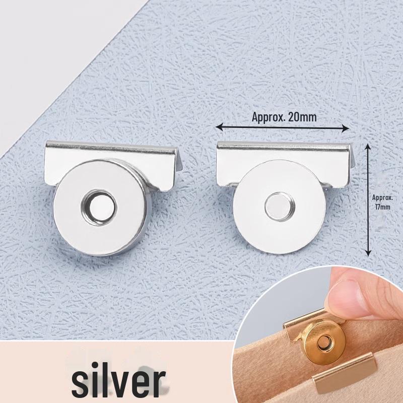 Durable Magnetic Metal Buckle for Bags: No-Sew Fix, Leather & Cloth Compatibility, Hidden Magnetic Button