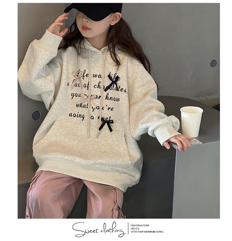 Mädchen Sweatshirt mit Kapuze im koreanischen Stil - 2025 Frühling/Herbst Mode Pullover für ältere Kinder