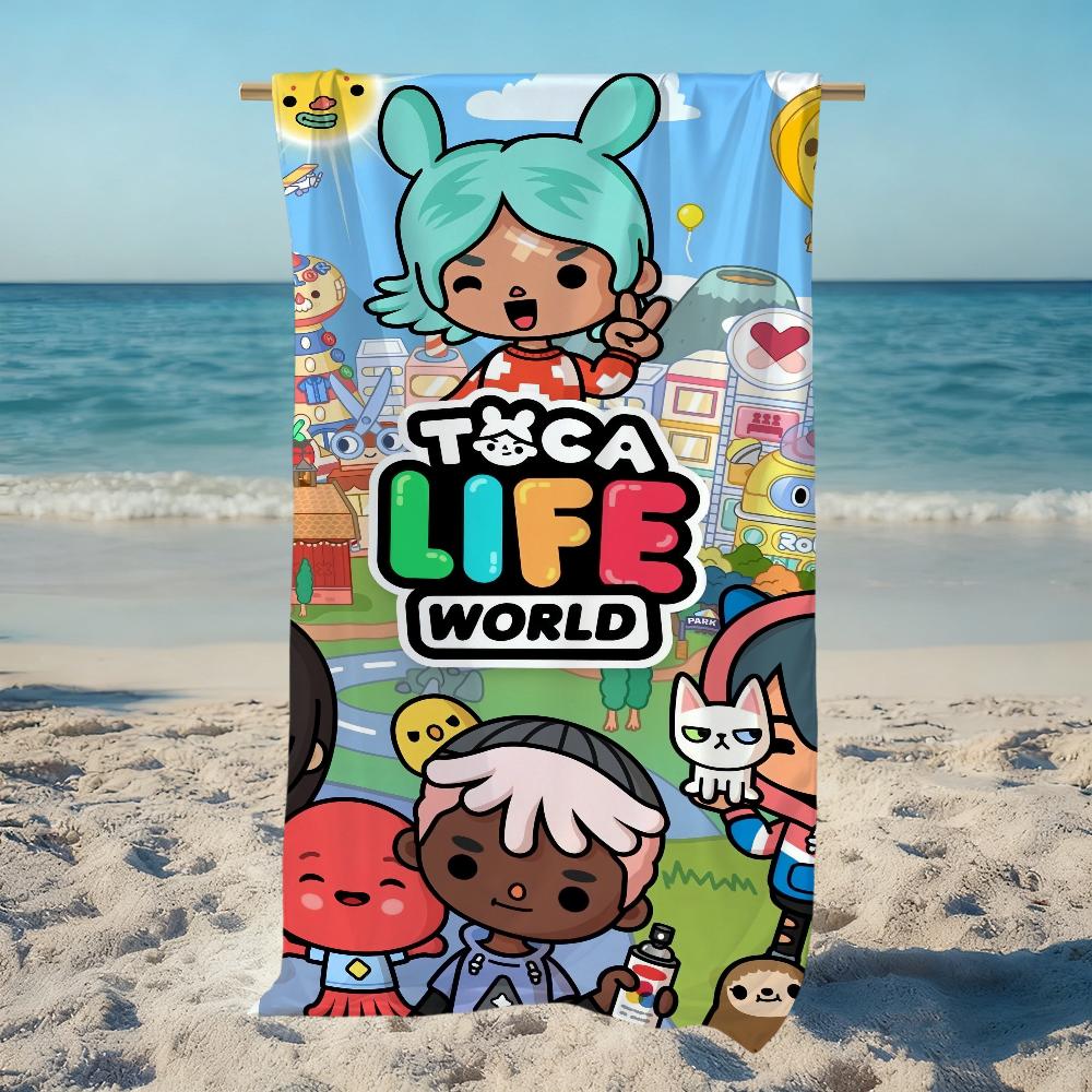 T-toca cartone animato Asciugamano Spiaggia Asciugatura Rapida Morbido B-boca-a Asciugamani Piscina Regalo per Viaggio Palestra Doccia Campeggio sport